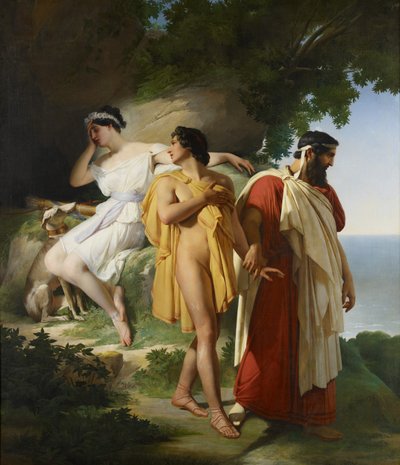 Telemachus und Eucharis, 1824 von Raymond Quinsac Monvoisin